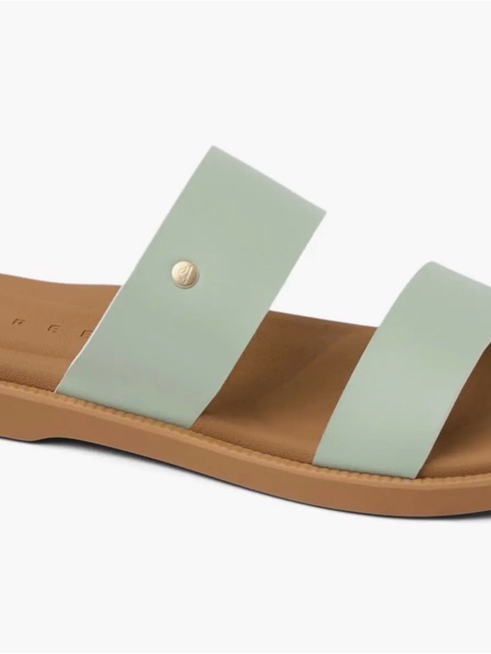 Reef Sunny Alisha Sage Double-Band Slide Sandal SZ7 NWOT